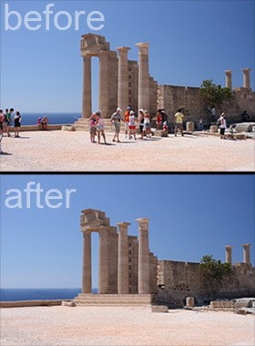 This little technique makes it EASY to get rid of the tourists in your travel shots!