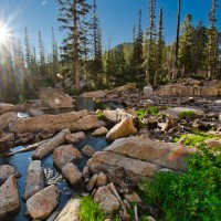 Sunrise at Goat Lake in the Sawtooth Wilderness of Idaho