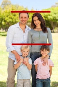 Break up lines of people for family portraits