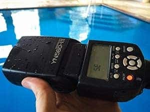 I accidentally dunked my inexpensive YN-560 flash in the pool while doing a sports portrait shoot and it still works like a charm.  These are fantastic flashes!