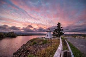 A photo of the Anderson Hollow Lighthouse in New Brunswick, by Tracy Munson