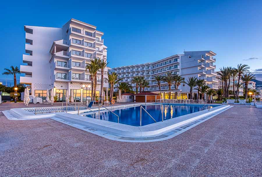 This is the Cap Negret Hotel in Altea just after sunrise and long before any of the guests have risen for another day of Spanish sunshine. Hotel photography in Spain by Rick McEvoy photography