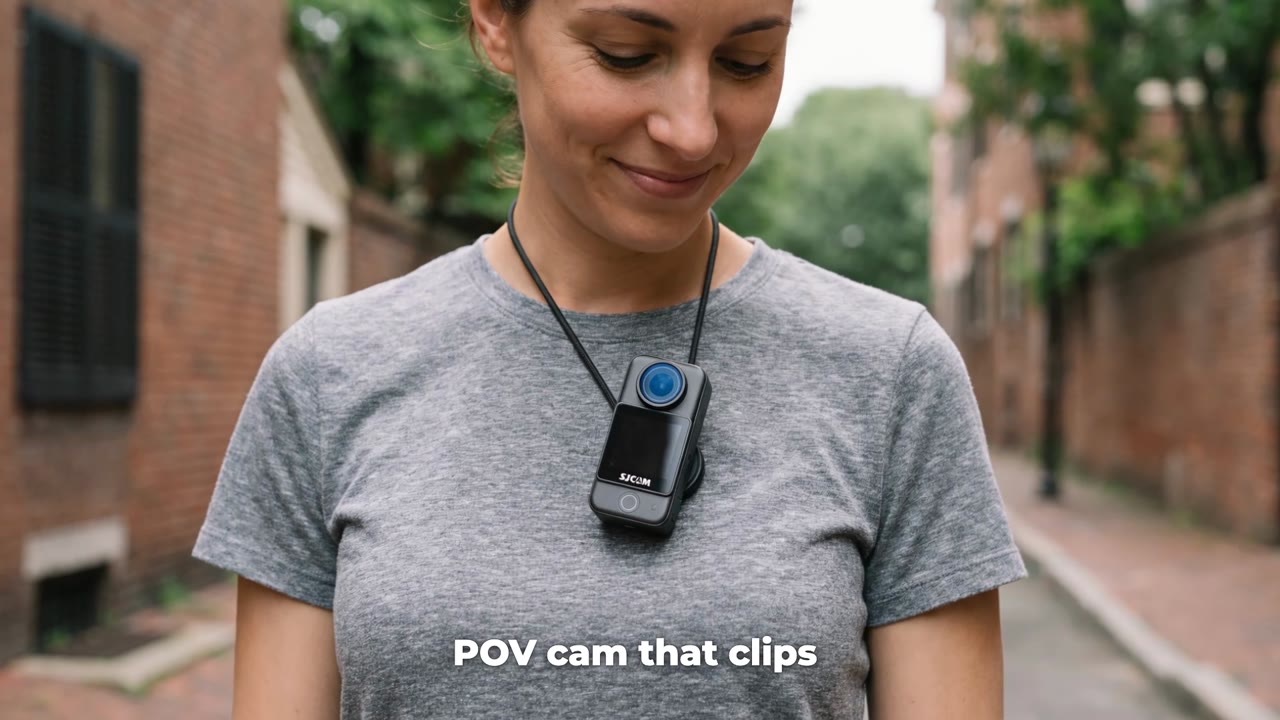 SJCAM C400 Pro worn as a POV camera on a shirt